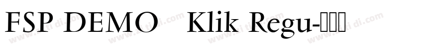 FSP DEMO   Klik Regu字体转换